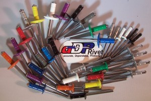 Aluminum colored rivets
