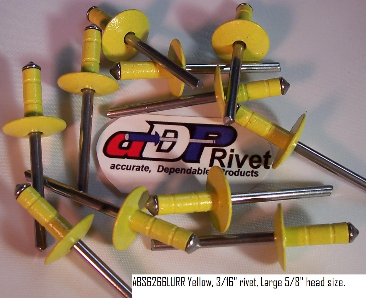 Race Car Rivets 3/16 x 5/8 with 1/2 head ultimate multigrip